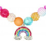 Pink Poppy - Rainbow Necklace and Bracelet Set