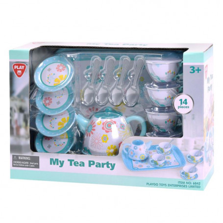 PLAYGO - MY TEA PARTY -14 PCS (METALWARE)