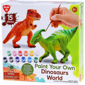 PAINT YOUR OWN - DINOSAURS WORLD - POLYRESIN - 15 PCS