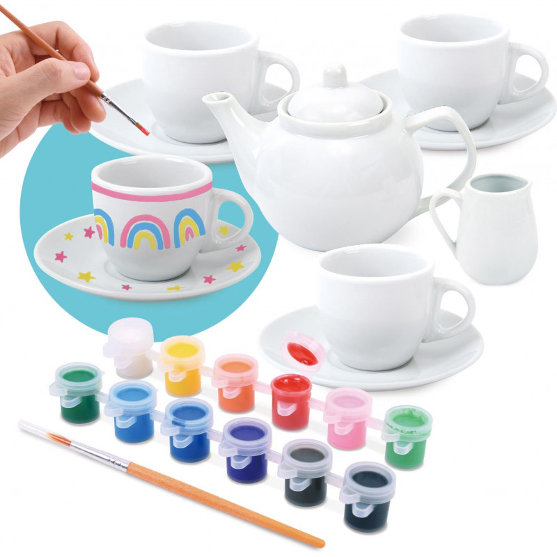 Fancy Tea Kit Paint Your Own - Fancy Tea Set - Ceramic - 24 Pcs