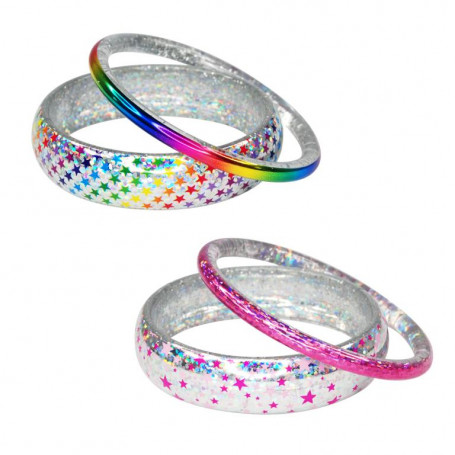 Pink Poppy Shine like a Star Bangle Duo