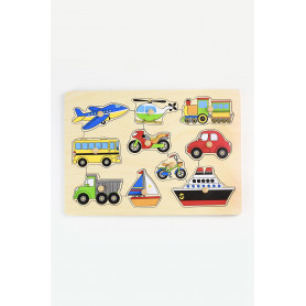 PUZZLE W KNOBS -TRANSPORTATION 29X21CM