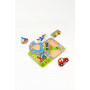 PUZZLE W KNOB CITY TRANSPORT 21X21CM