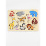 PUZZLE W KNOBS --SAFAI ANIMALS  29X21CM