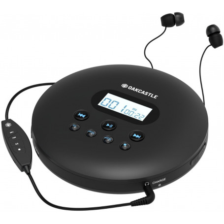 Majority Oakcastle CD100 Bluetooth Portable CD Player - Black