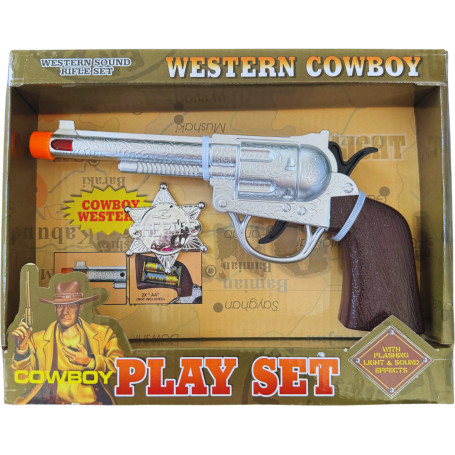 Cowboy Revolver and Badge