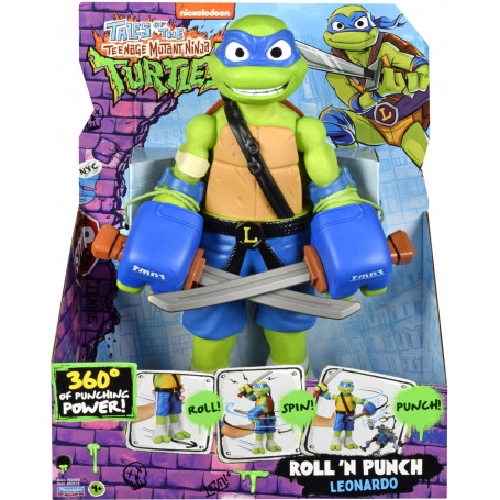 TMNT TV 12" Roll and Punch Figure Leo/Raph Asst