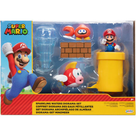 Nintendo Super Mario 2.5" Sparkling Waters Diorama Set