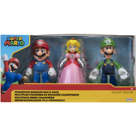 Nintendo Super Mario 4" 3 pack Mushroom Kingdom Diorama Set