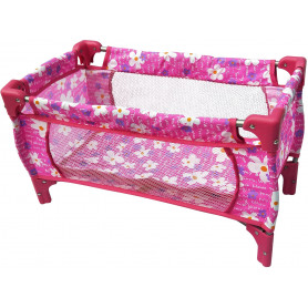 PLAYWORLD DOLL TRAVEL COT PINK