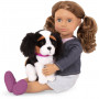 DOLL W/JEAN JACKET, TRAVEL PILLOW & PET DOG