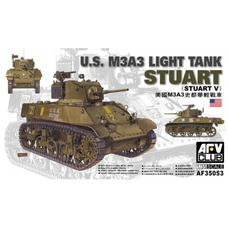 AFV Club 1/35 M3A3 Stuart Light Tank Plastic Model Kit [AF35053]