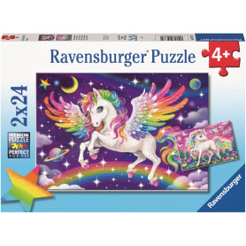 Ravensburger - Unicorn and Pegasus 2x24p