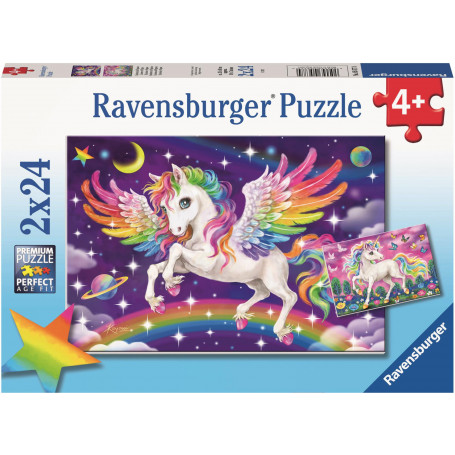 Ravensburger - Unicorn and Pegasus 2x24p