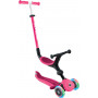 Globber GO UP ACTIVE with Lights - Fuchsia/ Dark Pink