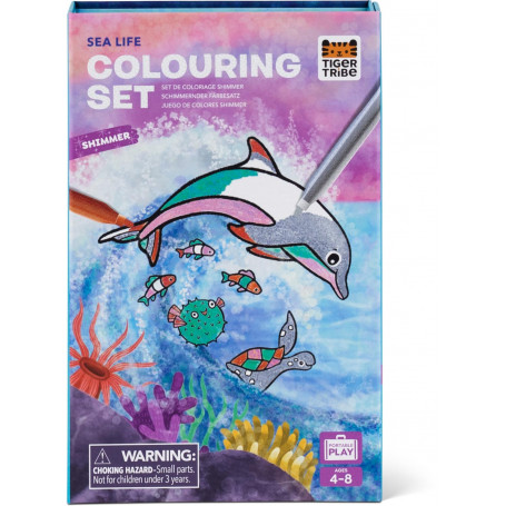 Shimmer Colouring Set - Sea Life