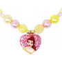 Pink Poppy - Disney Princess Belle Pendant Stretch Beaded Necklace & Bracelet Set