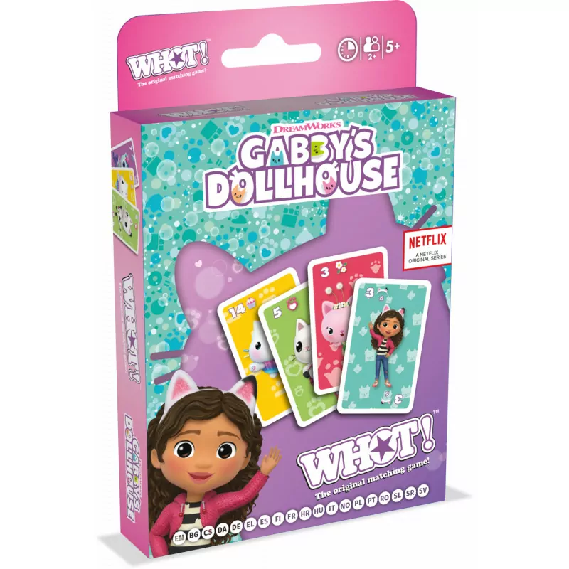 Gabby's Dollhouse WHOT! Kartenspiel - Spaß Für Kinder Ab 5 Jahren