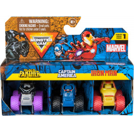 Monster Jam Mini Marvel 3 Pack Bundle