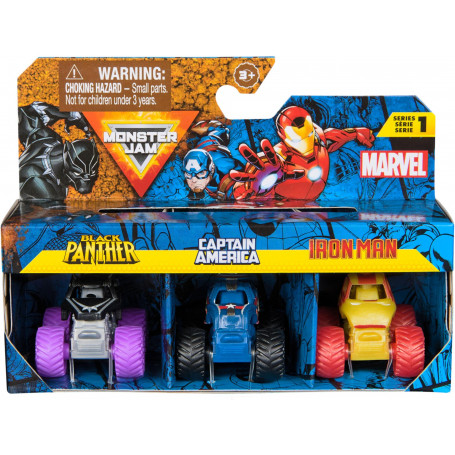 Monster Jam Mini Marvel 3 Pack Bundle