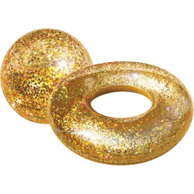 BLING SWIM RING &BALL SET Gold