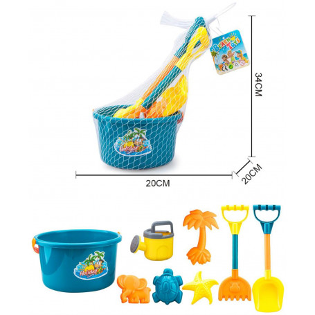 9 pc Sand Bucket w access beach set