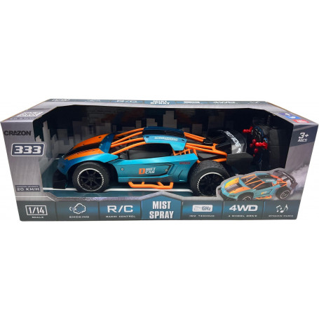 Crazon - 1:14 4-Ch Radio Control Orange Mist-Spray Car with USB