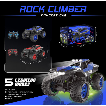 1:12 R/C 5-CH CLIMBING CAR W/LIGHT (CAR W/7.4V LI-ION BATT (D12/6)