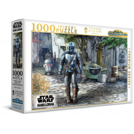 Harlington Thomas Kinkade 1000pce Puzzle - Star Wars - The Mandalorian - A Welcome Sight