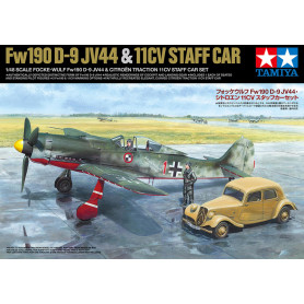 Focke-Wulf Fw190 D-9 Jv44 & Citroen 11CV Set 1/48 Scale