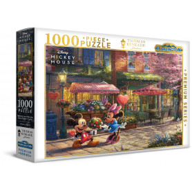 Harlington Thomas Kinkade 1000pce Puzzle - Disney - Mickey and Minnie Sweetheart Café