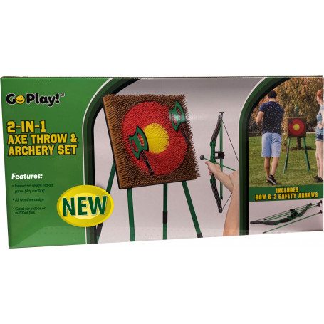 Go Play! 2 in 1 Axe Throw and Archery Set