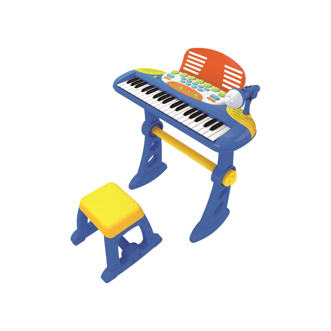 Children's Keyboard with Stool and Mic - Blue - Afterpay