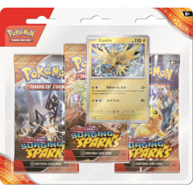 Pokemon TCG Scarlet & Violet 8 Surging Sparks Three booster blister