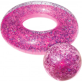 BLING SWIM RING &BALL SET Pink