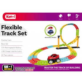 Kan-I Flexible Track 100Pcs W/B/O Car 1Pcs - Li-On Batt