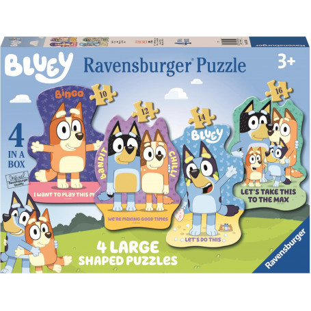 Ravensburger - Bluey 4 Large Shaped Puzzles