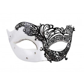 Dr Tom's White/Black Filigree Eye Mask