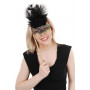 Dr Tom's JOSEPHINE Black w/ Stick & Feathers Eye Mask