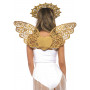 2PC.GOLDEN ANGEL KIT, INCLUDES DIE CUT GLITTER WINGS AND MAT