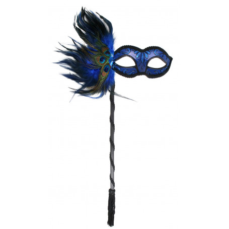 Dr Tom's SIMONA Dark Blue w/ Stick & Feather Eye Mask