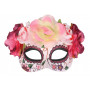 Frida Soft Pink Flowers Eye Mask