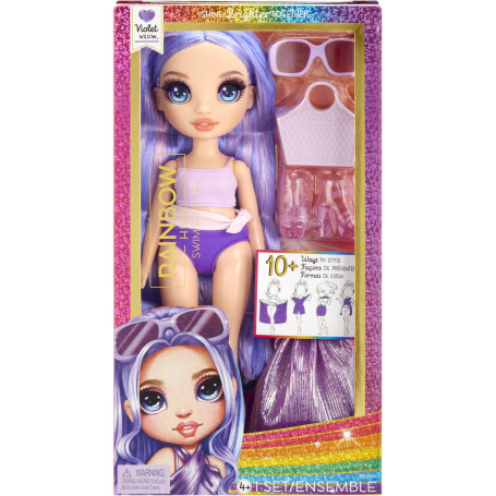 Rainbow High Swim & Style Fashion Doll- Violet (Purple)