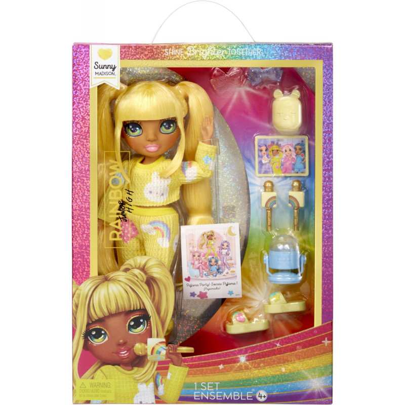 Junior High Pj Party Fashion Doll- Sunny (Yellow)