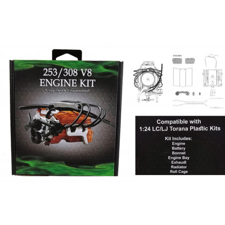 1:24 LC/LJ 253/308 V8 Engine Plastic Kit Accessory