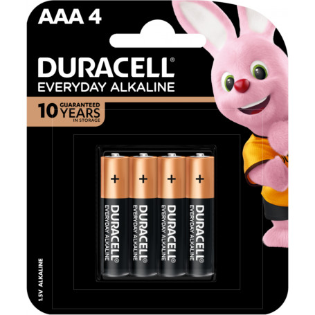 Duracell Everyday Alkaline AAA 4 pack