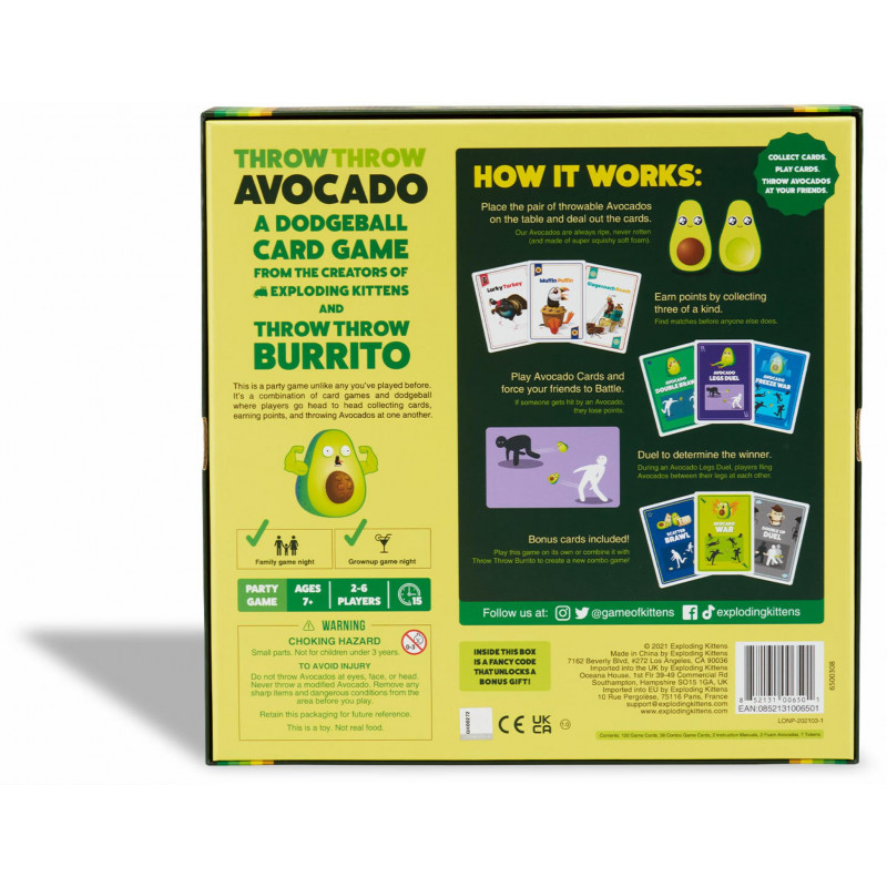 Throw Throw Avocado (By Exploding Kittens) - Afterpay