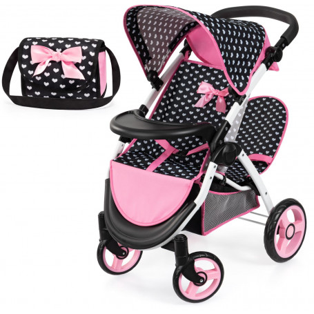 Twin Star -New Style -Pink & Black with Pink Bow