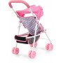 Doll Buggy - Pink and Black with Pink Bow NEW