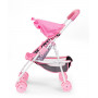 Doll Buggy - Pink and Black with Pink Bow NEW